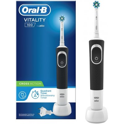 Oral-B Vitality 100 Cross Action elektrický zubní kartáček BLACK