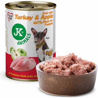 JK Animals Adult Turkey & Apple Premium Paté with Chunks superprémium 400 g – Zbozi.Blesk.cz