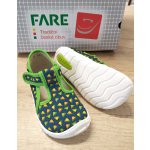 Fare Bare 5202432 papuče na suchý zip zelené trojúhelníky – Zboží Mobilmania