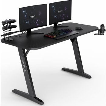 SENSE7 Nomad Basic | počítačový stůl | velká deska stolu 140 x 60 cm | držák na nápoje | držák na sluchátka | organizér kabelů
