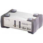 Aten CS-1732A 2-Port USB KVMP Switch, 2x USB KVM Cables, 2-port USB Hub, Audio – Zboží Mobilmania