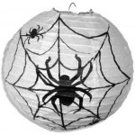 Papírový lampion Halloween pavouk s pavučinou - 20 cm – Zboží Dáma