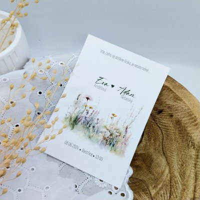 Svatební oznámení Luční kvítí barevné 1 – Zboží Dáma