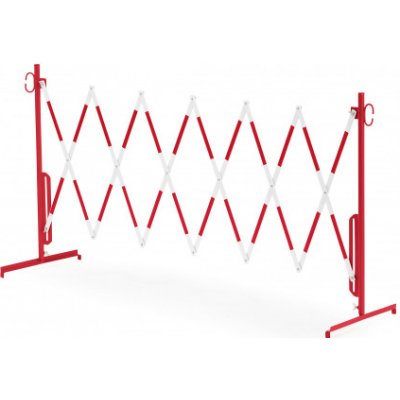 AJprodukty Roztahovací zábrana, bez koleček, max. 3000 mm, červená/bílá 173111 – Zboží Mobilmania