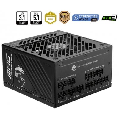 MSI MPG A1000GS PCIE5 1000W 306-7ZPFY11-CE0 – Zboží Živě