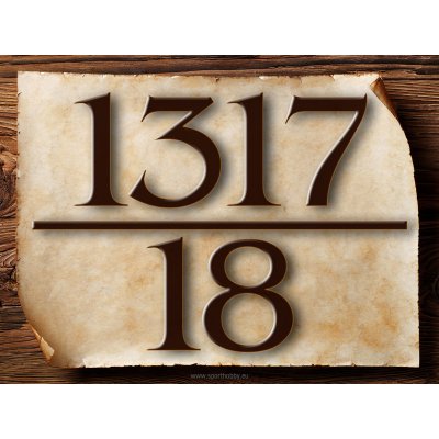 Cedulky sport hobby Cedulka domovní číslo/CD2033 Velikost: 15x11 – Sleviste.cz