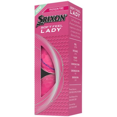 Srixon Soft Feel Lady 9 růžové 3 ks – Zboží Dáma
