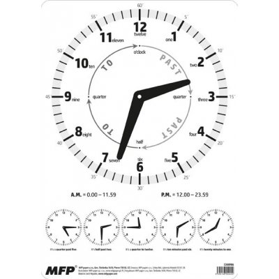 MFP Paper s.r.o. Dětské hodiny - učební pomůcka v angličtině – Sleviste.cz
