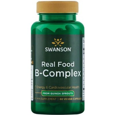 Swanson Real Food B-Complex From Quinoa Sprouts 60 kapslí – Hledejceny.cz