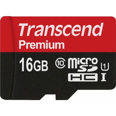 Transcend microSDHC 16 GB UHS-I TS16GUSDCU1 – Zboží Mobilmania