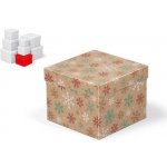 Krabice dárková vánoční C-V008-D 14x14x11cm – Zboží Dáma