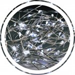 Solight vánoční řetěz stříbrný 100x mini LED 10m 3 x AA studené světlo 1V54-W – Zbozi.Blesk.cz