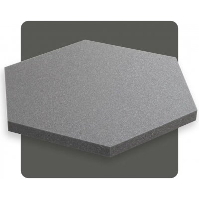 Akustický panel šestiúhelník šedý 50x50 cm tloušťka 3cm hexagon – Hledejceny.cz