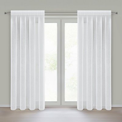 HOTOVÁ ZÁCLONA ELPIDIA NA PÁSCE 140X270CM BÍLÁ – Hledejceny.cz