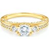 Prsteny Savicki zásnubní prsten žluté zlato diamanty PI Z D 00093
