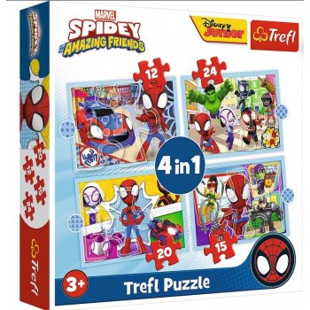 TREFL Spidey a jeho úžasní přátelé 4v1 12,15,20,24 dílků