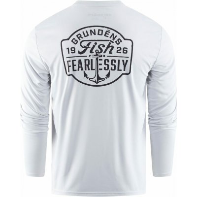 Grundéns UV tričko Fish Fearlessly LS Tech Tee Grey Mist – Hledejceny.cz