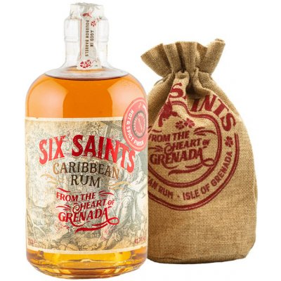 Six Saints Caribbean Hot & Spicy Finish 41,7% 0,7 l (dárkové balení plátěný pytlík) – Zboží Mobilmania