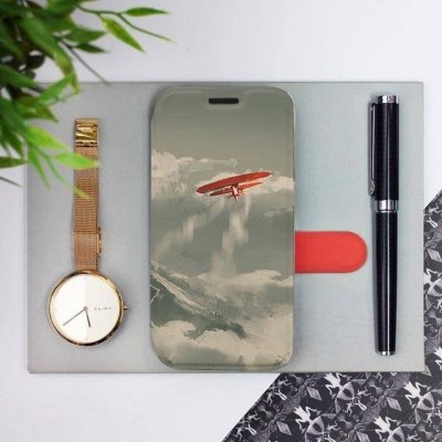 Pouzdro Mobiwear paradní Flip Sony Xperia 1 III - MA03P Oranžové letadlo v horách – Zbozi.Blesk.cz