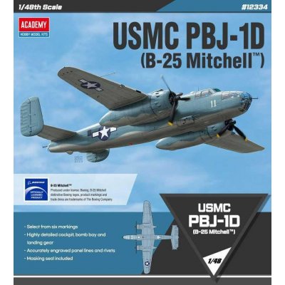 ACADEMY Model Kit letadlo 12334 USMC PBJ 1D B 25 Mitchell 1:48 – Hledejceny.cz