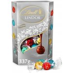 Lindt Lindor Směs mléčné a bílé čokolády s jahodami a kokosem 337 g – Sleviste.cz