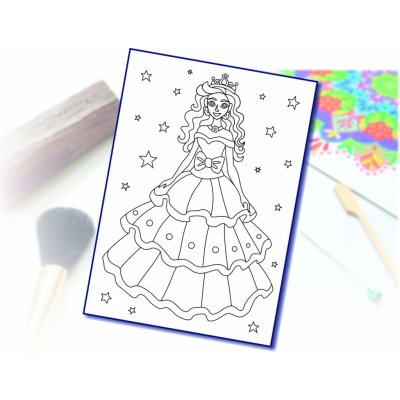 Radost v písku Šablona na pískování princezna ve hvězdách A4 210 × 297 mm – Zboží Dáma
