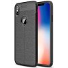 Pouzdro a kryt na mobilní telefon Apple Pouzdro AppleMix Apple iPhone Xs Max - textura kůže - gumové - černé