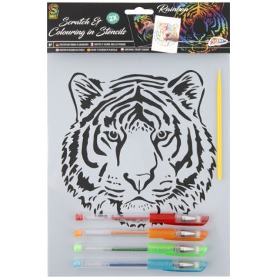 Grafix Škrabací papíry se šablonami tygr – Hledejceny.cz