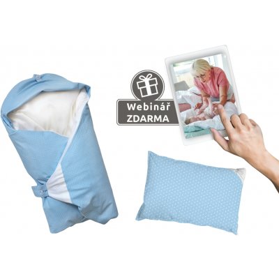 Eva Kiedroňová SET 4v1 Mini Dráček Modrý s bílými tečkami – Hledejceny.cz
