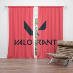 Sablio Závěs VALORANT Red: 2ks 140x250cm – Hledejceny.cz