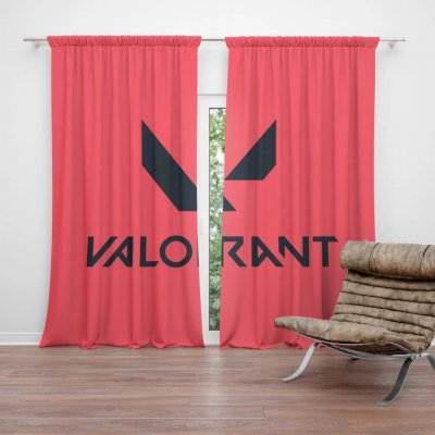 Sablio Závěs VALORANT Red: 2ks 140x250cm – Hledejceny.cz
