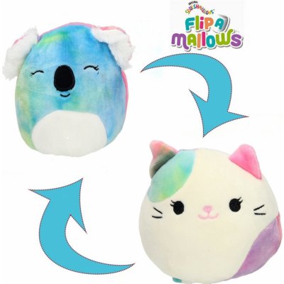 Squishmallows Jazwares Flip A Mallows 5" 2 v 1 duhová koala Káťa a kočka Ríša měkká oboustranná zvířátko 12 cm – Zbozi.Blesk.cz