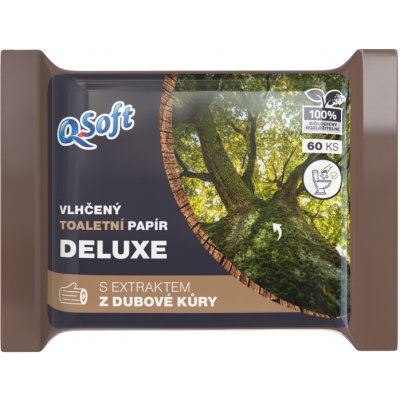 Q-Soft Vlhčený Deluxe s extraktem z dubové kůry 60 ks – Zboží Mobilmania