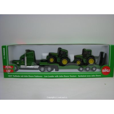 Siku John Deere Farmer 1837 Tahač s podvalníkem a traktory 1:87