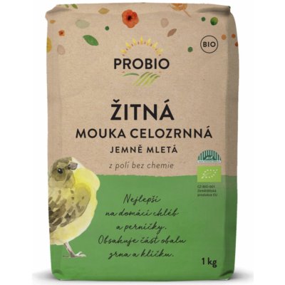 ProBio Mouka žitná celozrnná jemná bio 4 kg – Sleviste.cz