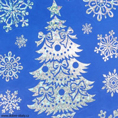 Vánoční dekorace na okno 888968 hologramový stromek – Zbozi.Blesk.cz