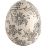 Dekorace vintage vejce se šedými květy Mell French S - Ø 9*12 cm – Hledejceny.cz