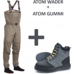 Vision Brodící kalhoty ATOM Waders + Vision Brodící boty ATOM, gumová podrážka – Hledejceny.cz