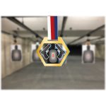 Akrylátová medaile Střelba krátké zbraně Zlatá – Zboží Dáma