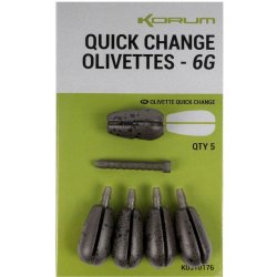 KORUM Rychlovýměnná zátěž Quick Change Olivettes 6g 5ks