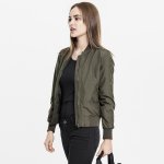Urban Classics Ladies light bomber jacket tm.olivová – Zboží Mobilmania