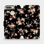 Mobiwear flip pouzdro Huawei Y6 Prime 2018 VD02S Květy na černé – Zboží Živě
