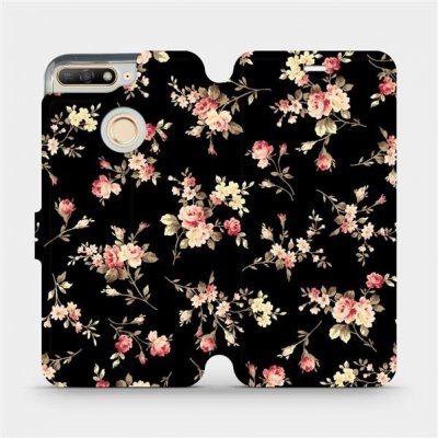 Mobiwear flip pouzdro Huawei Y6 Prime 2018 VD02S Květy na černé – Zboží Živě