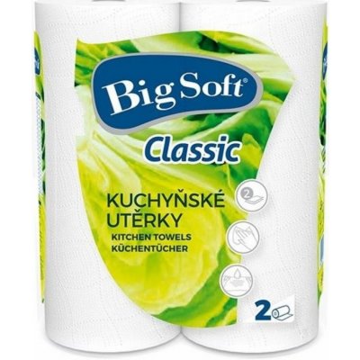 Big Soft Classic 2 vrstvy kuchyňské papírové utěrky, 2 x 51 útržků, 2 role – Zboží Dáma