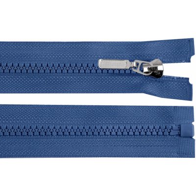 Prima-obchod Kostěný zip No 5 délka 80 cm s ozdobným jezdcem, barva 220 modrá jeans tmavá – Hledejceny.cz