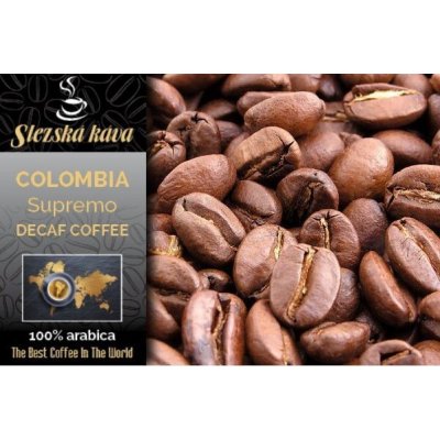 Slezská káva a čaj káva bez kofeinu Colombia Supremo 1 kg – Hledejceny.cz