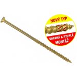 Konstrukční vrut do dřeva KLIMAS 8x160 TORX zápustná hlava TX40 žlutý Zn (50 ks v balení) – Zboží Mobilmania