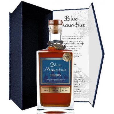 Mauricius Blue Mauritius RESERVA LUX 40% 0,7 l (Gift Box) – Sleviste.cz