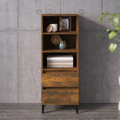 zahrada-XL Skříň highboard kouřový dub 40 x 36 x 110 cm kompozitní dřevo – Zboží Mobilmania