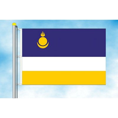 LIBEA, s.r.o. Burjatsko vlajka Rozměr: 40×60 cm, Uchycení: Karabiny na stožár – Hledejceny.cz